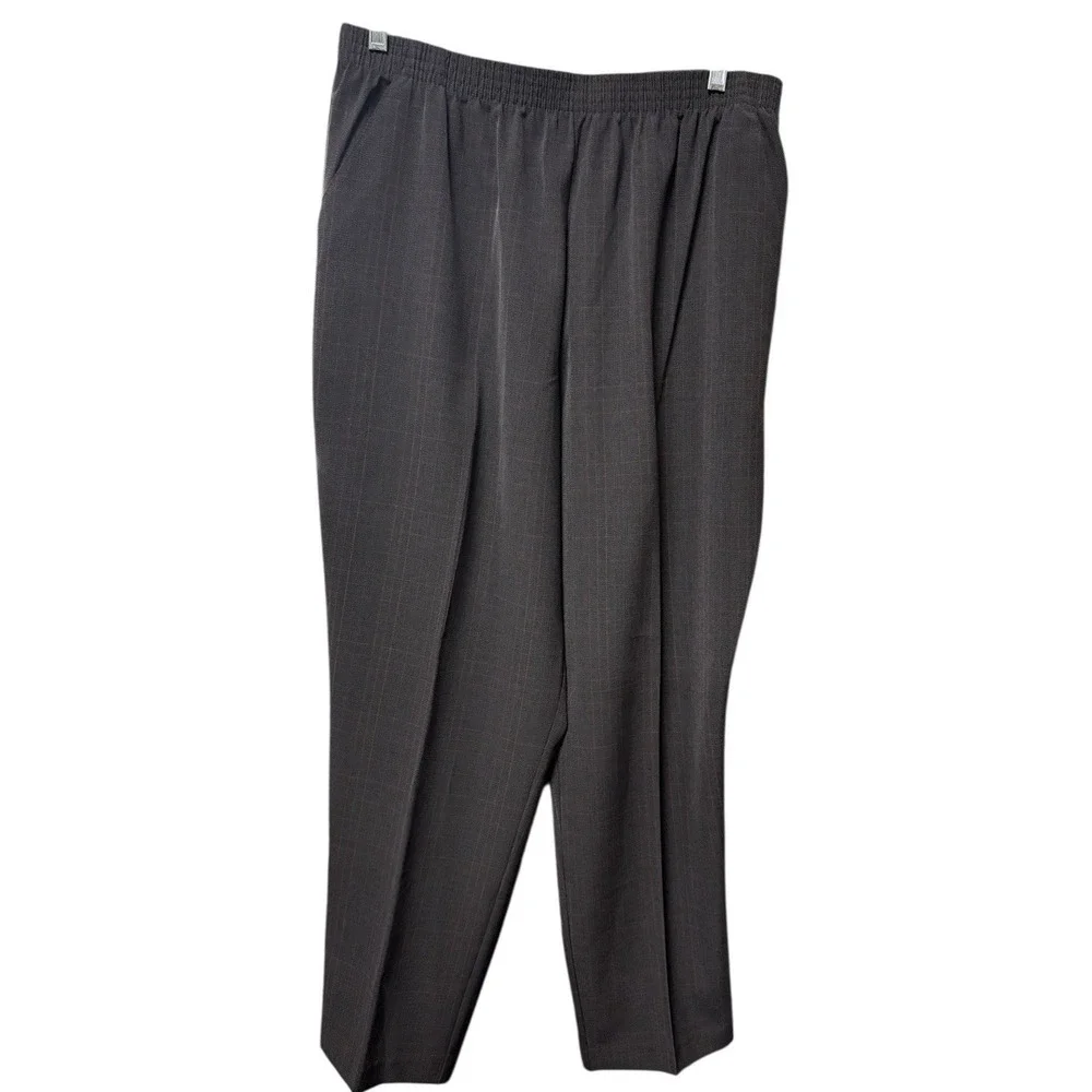 Vintage Donnkenny Woman Size 22W Black Red Plaid Dress Slacks Elastic NWT - Picture 3 of 14